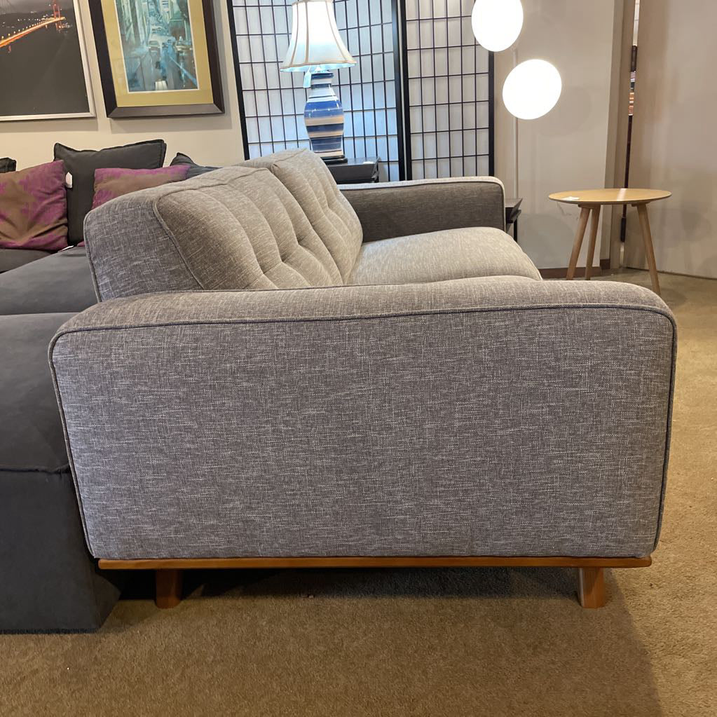 Kasala Light Grey Tufted Back Sofa