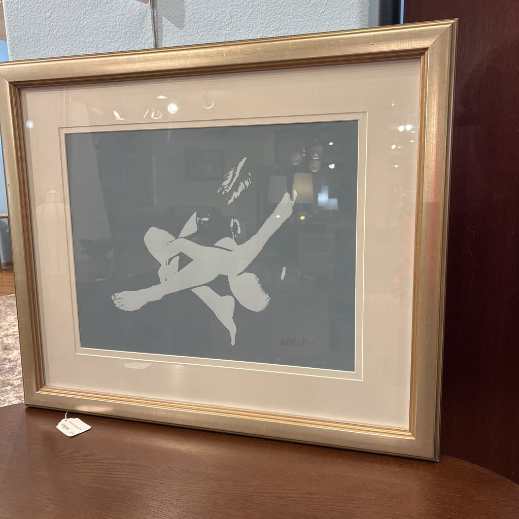 Crouched Over Minimalist Art