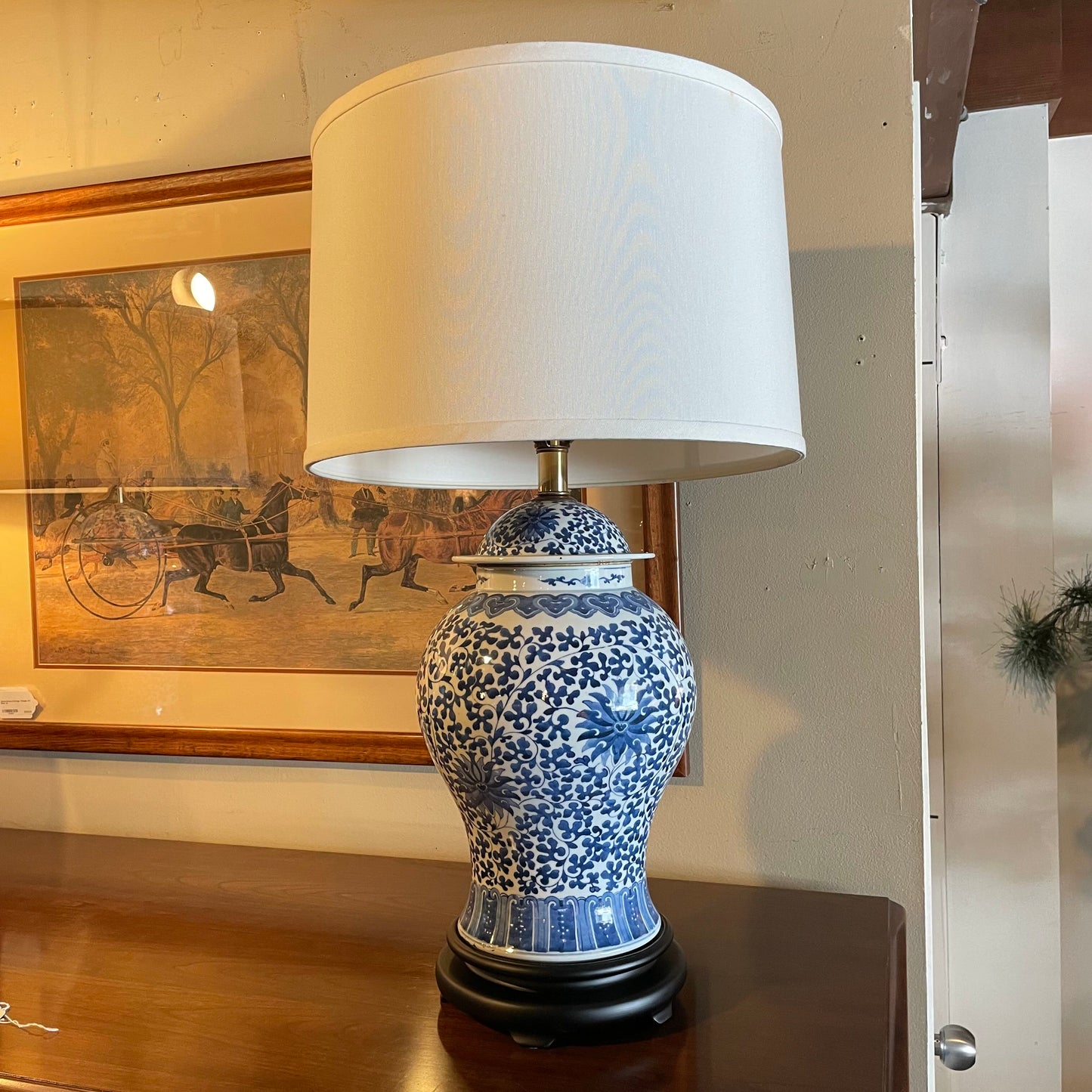 Blue & White Ginger Jar Lamp