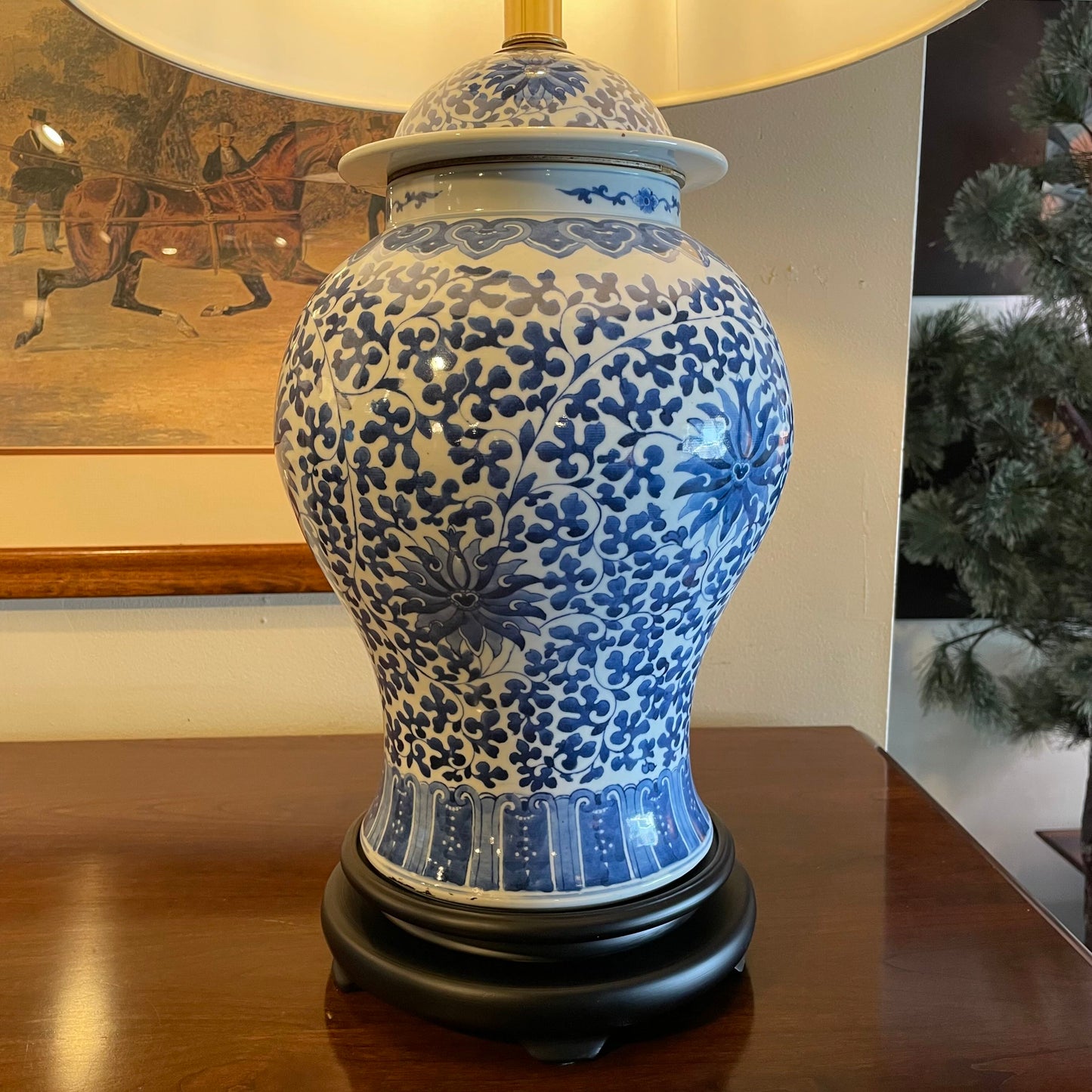 Blue & White Ginger Jar Lamp