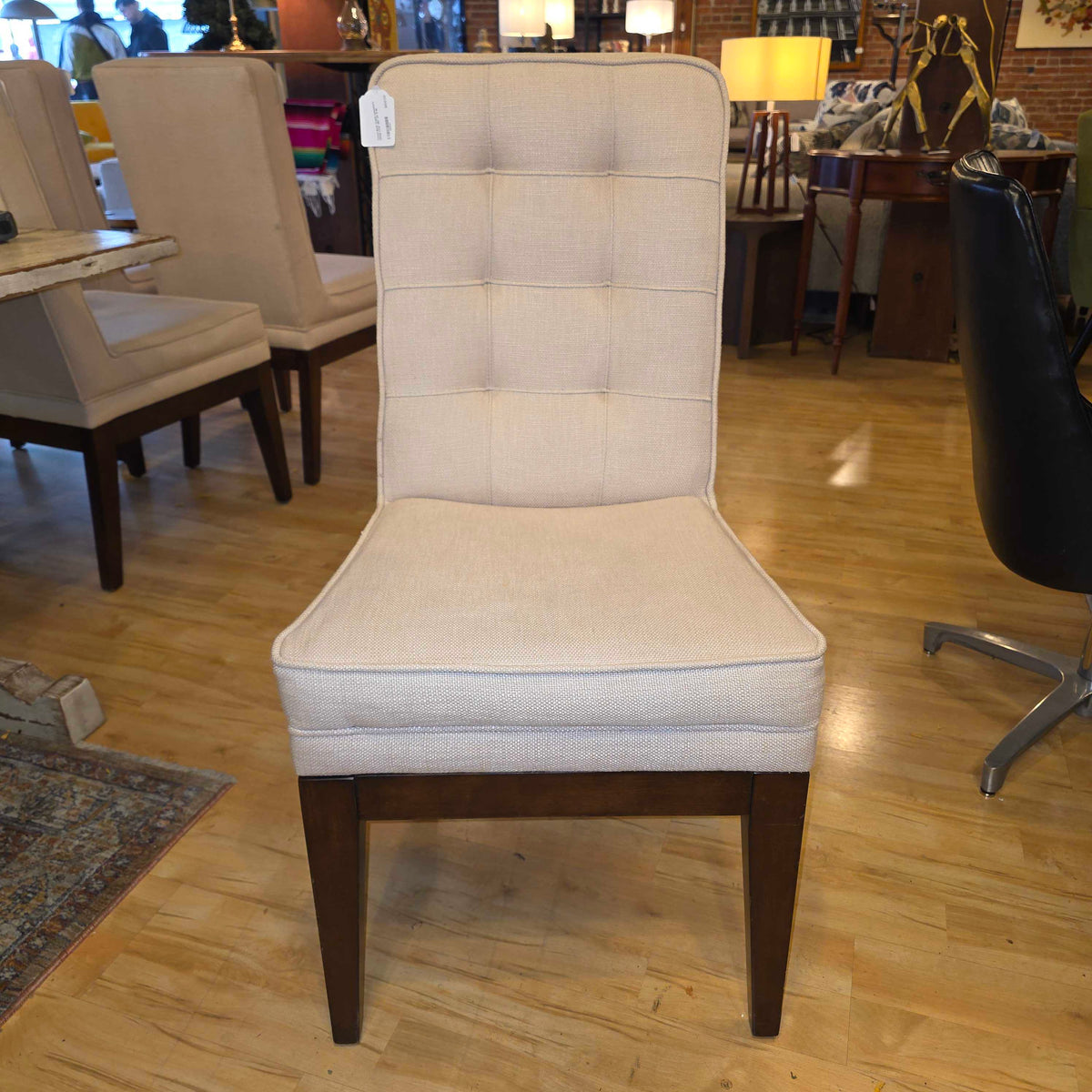 Tufted Back Cream Upholstery Dining Chair SET OF 8
