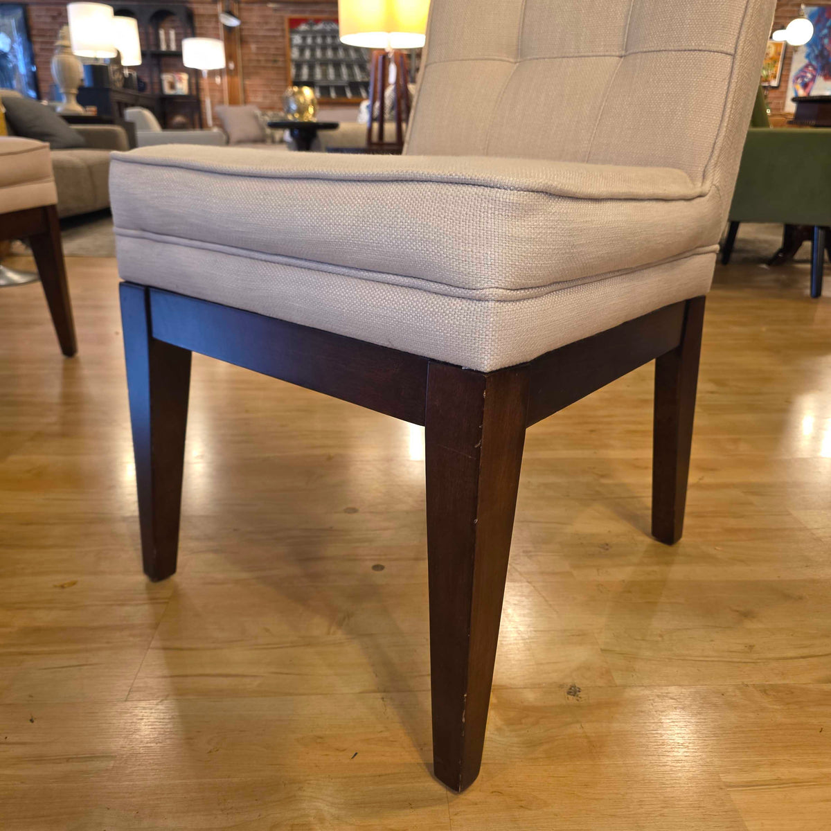 Tufted Back Cream Upholstery Dining Chair SET OF 8