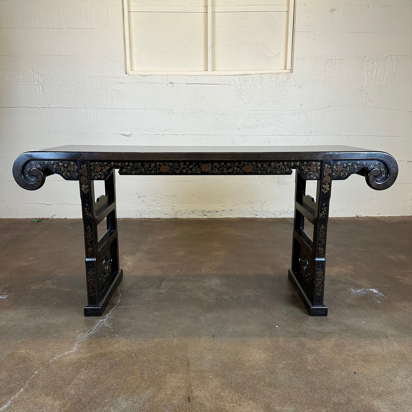 Asian Rolled Edge Console Table