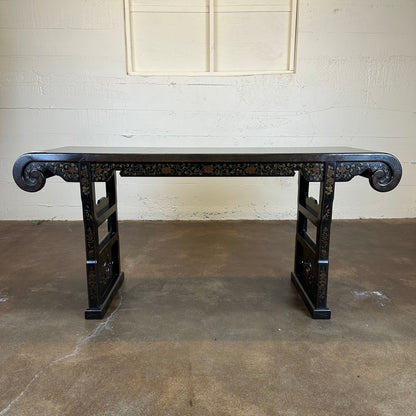 Asian Rolled Edge Console Table
