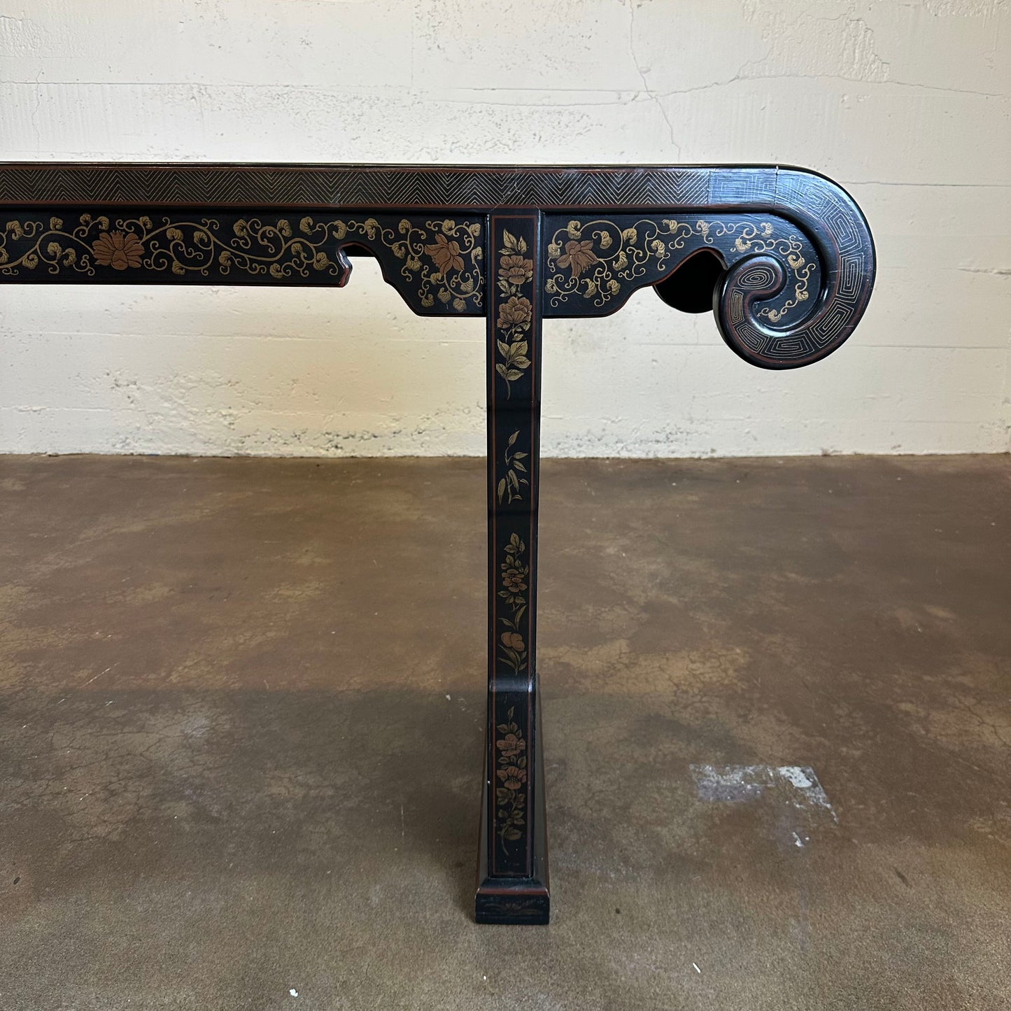 Asian Rolled Edge Console Table