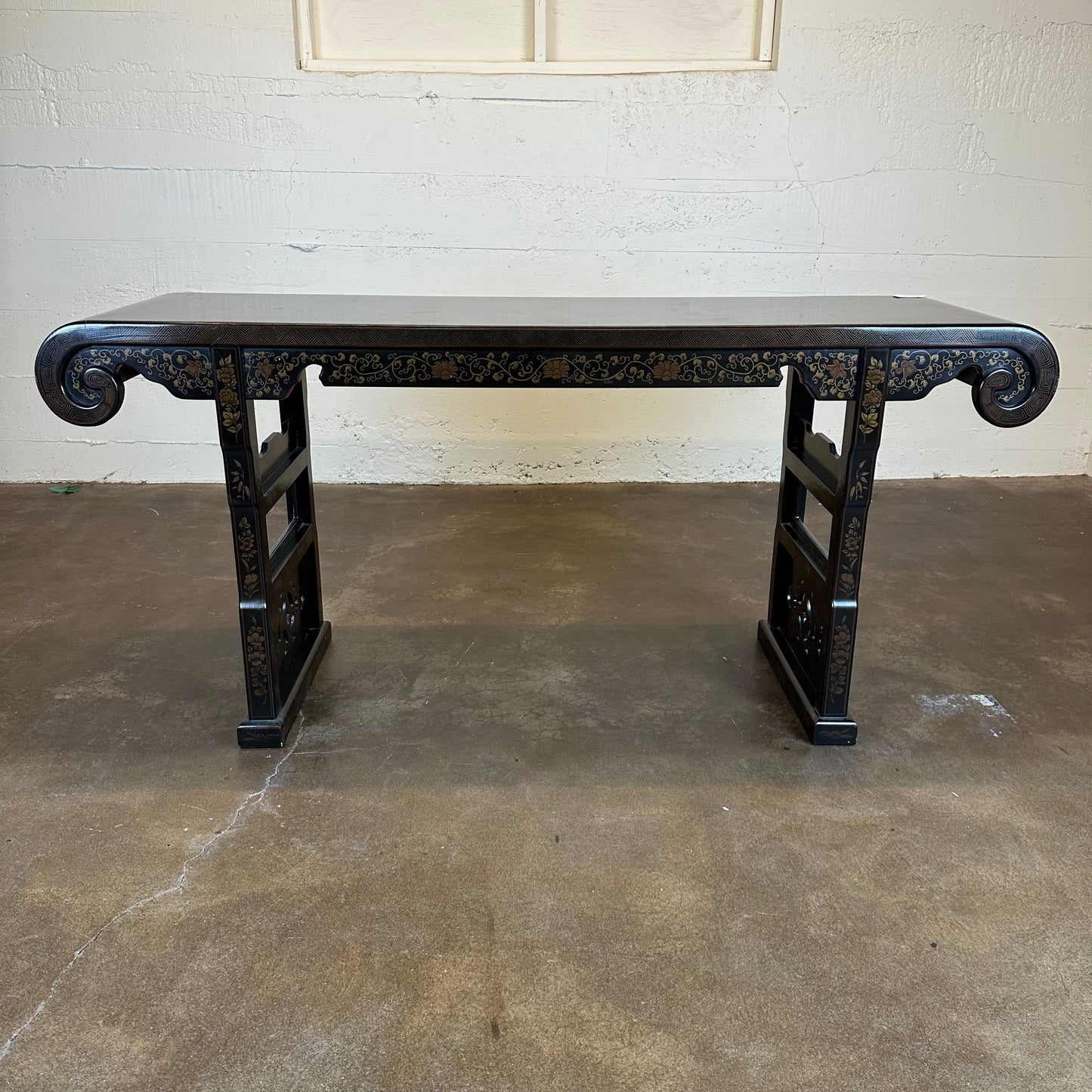 Asian Rolled Edge Console Table