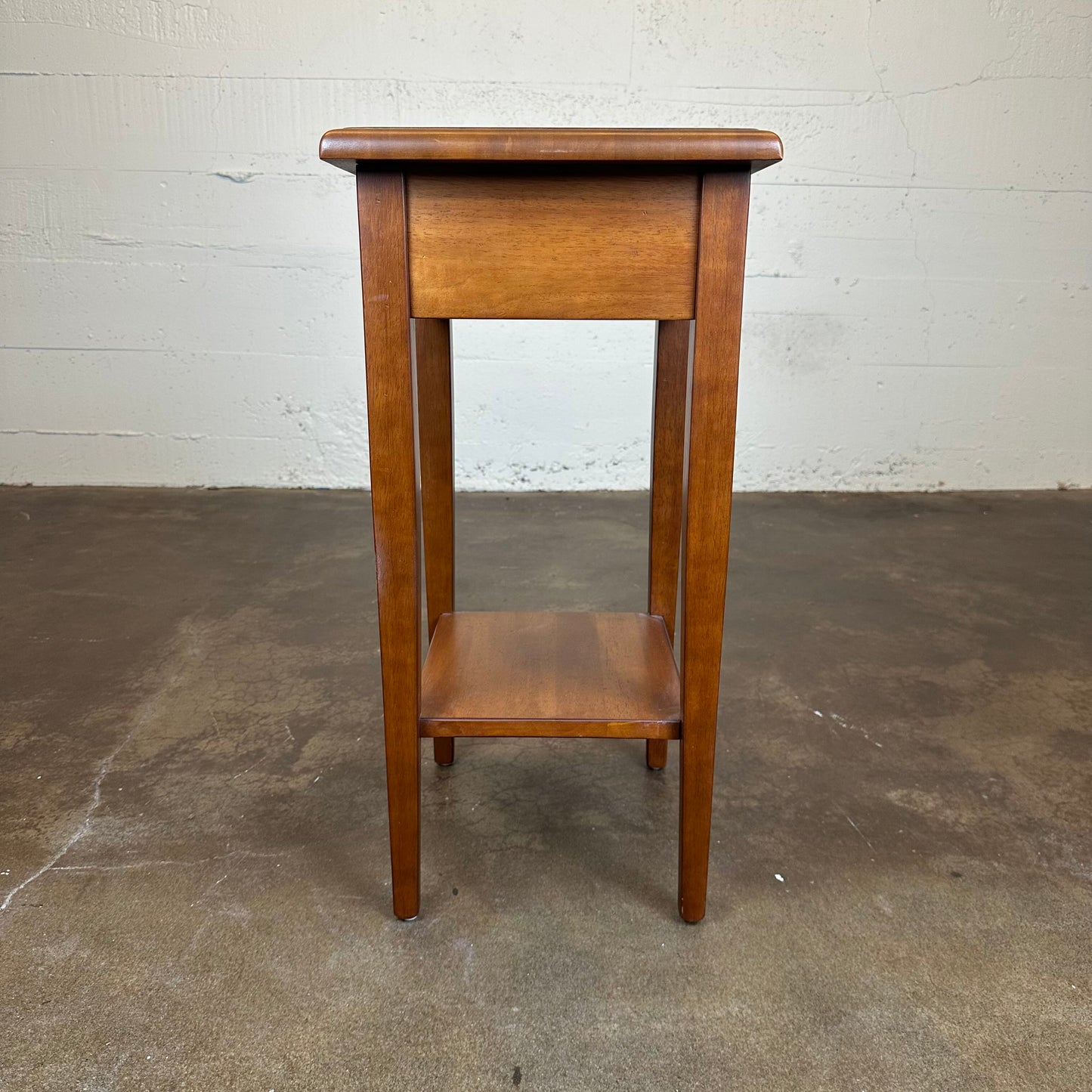 Tall 1 Drawer Solid Wood Side Table