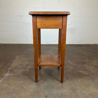 Tall 1 Drawer Solid Wood Side Table