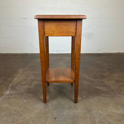 Tall 1 Drawer Solid Wood Side Table
