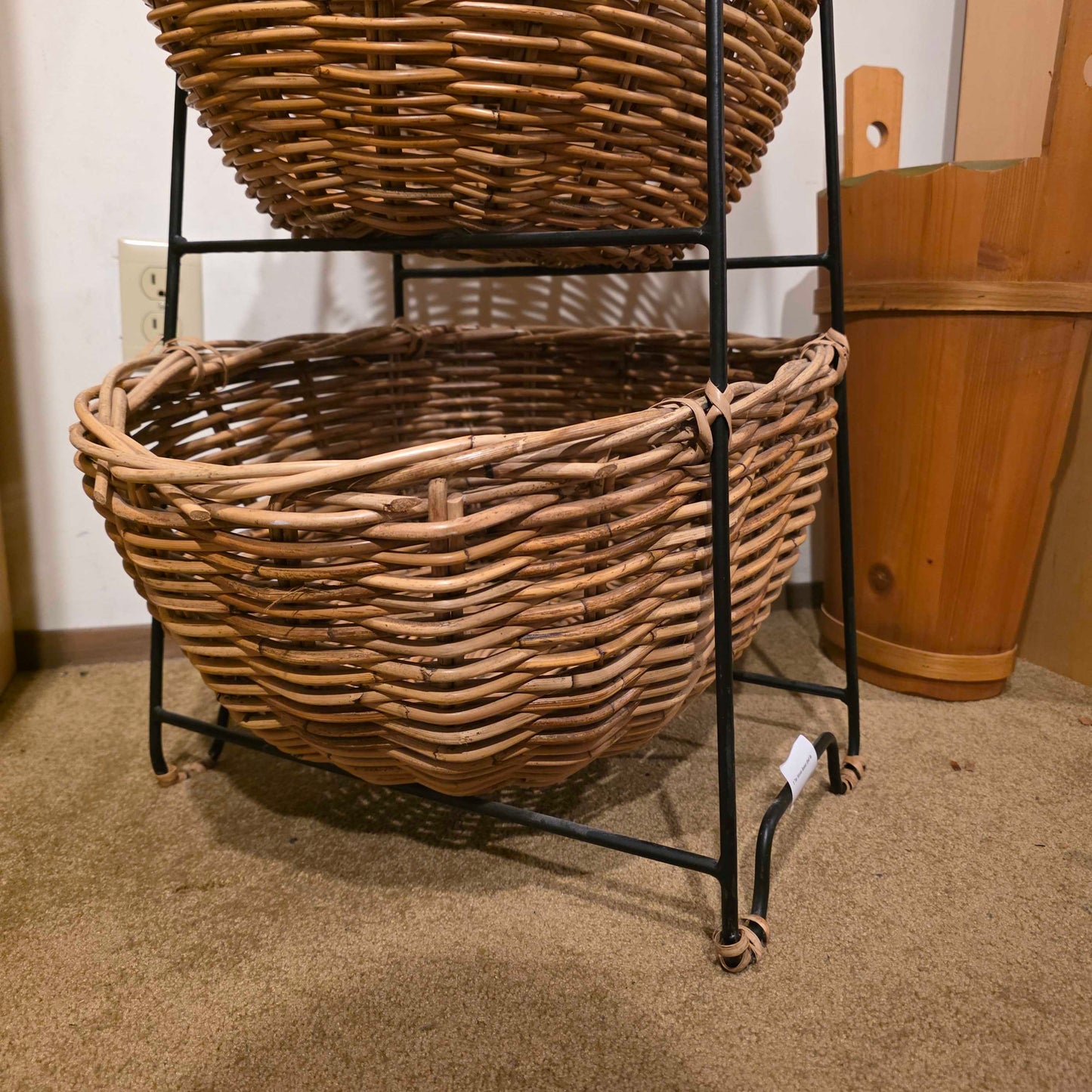 3 Tier Woven Basket Shelf