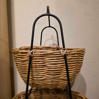 3 Tier Woven Basket Shelf