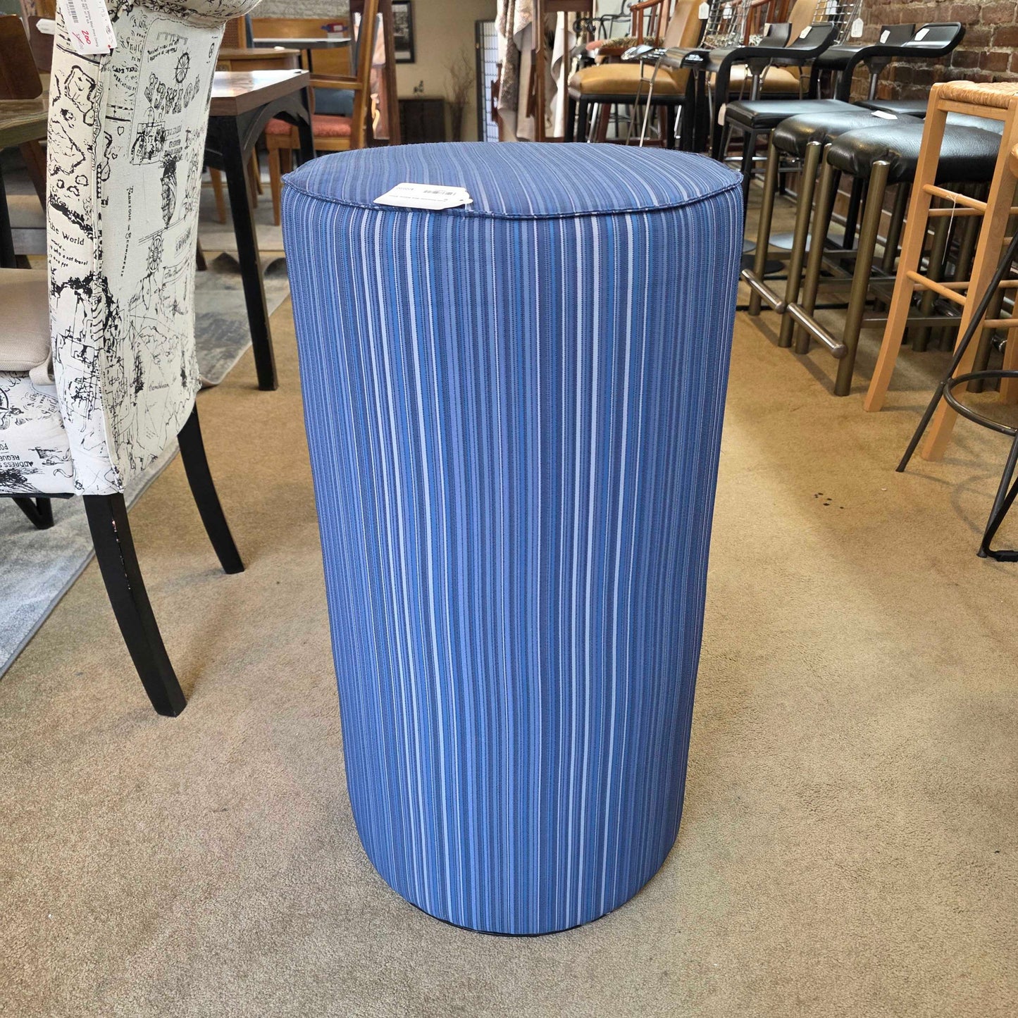 Knoll Rockwell Blue Swivel Stool