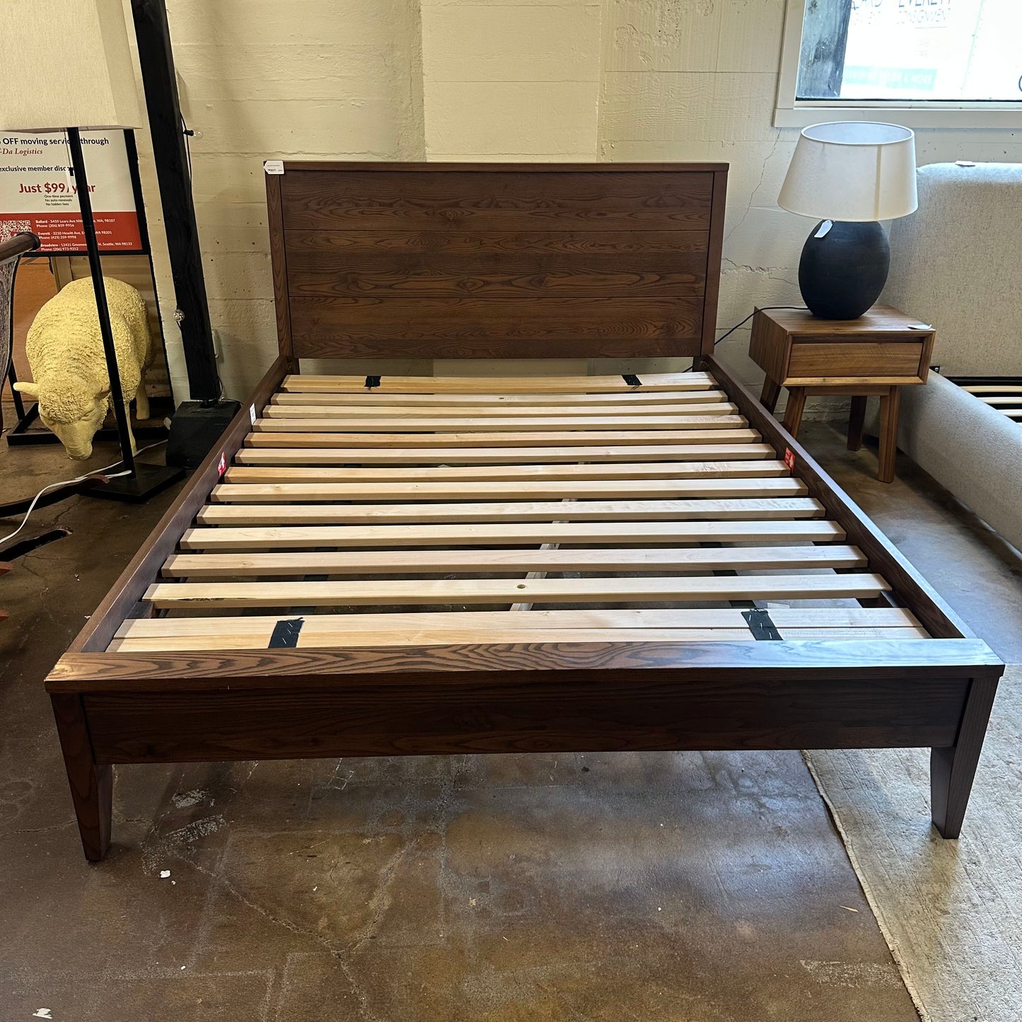 Dania Walnut Queen Bed
