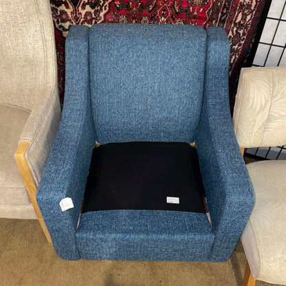 Blue Tweed Armchair U ACCENT CHAIRS