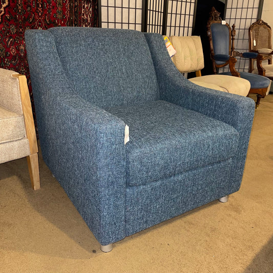 Blue Tweed Armchair U ACCENT CHAIRS