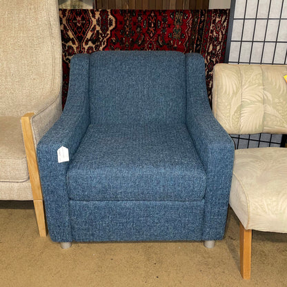 Blue Tweed Armchair U ACCENT CHAIRS