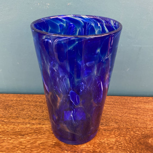 Cobalt Swirl Art Glass Vase SMALLS