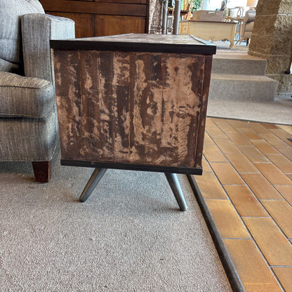 Metal & Wood TV Stand w/Drawers