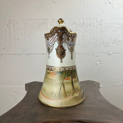 Vintage Asian Pitcher w/ Water Scene SMALLS