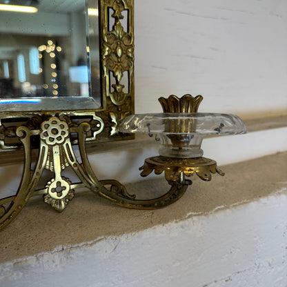 Ornate Wall Mirror W/ Candle Holder C MIRRORS