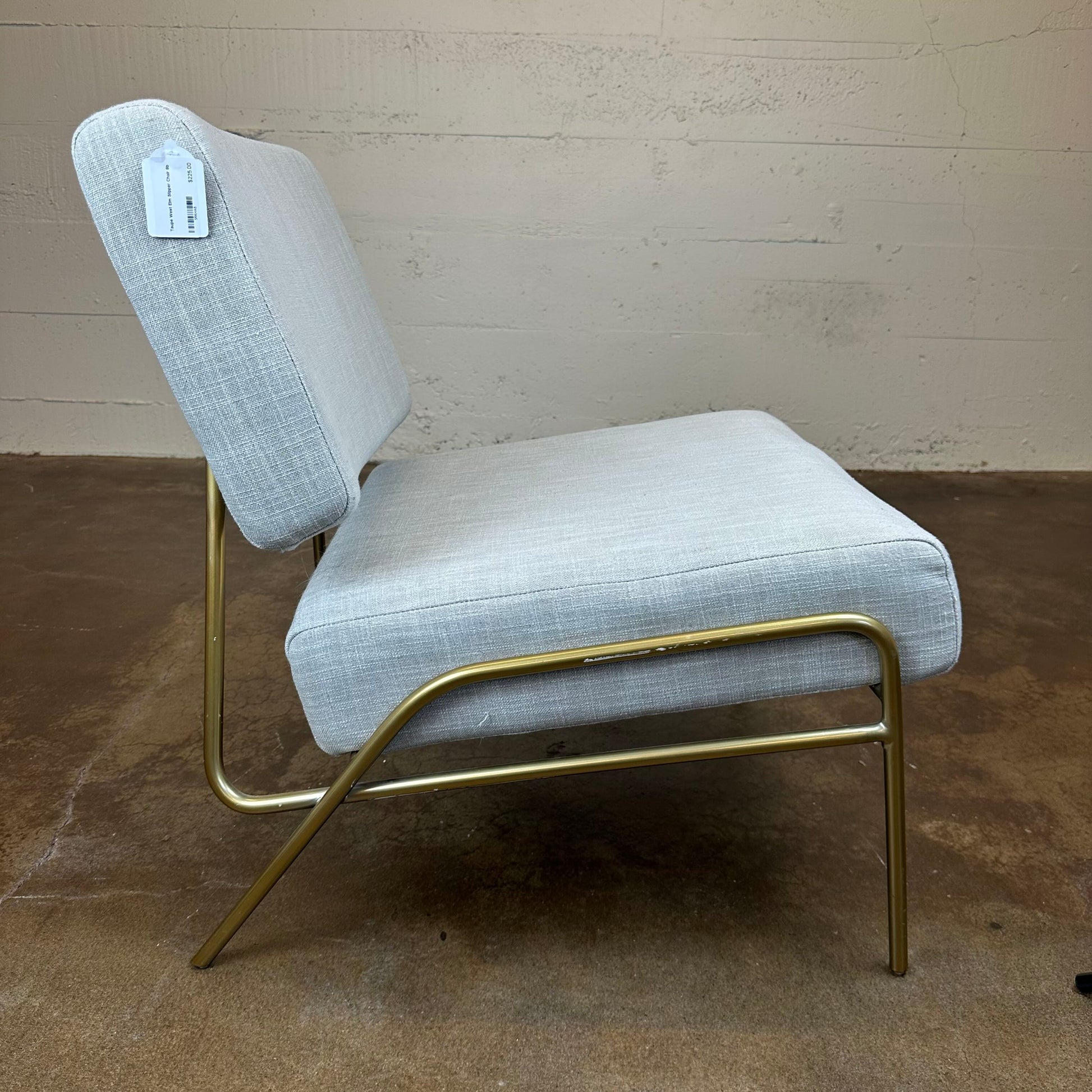 Taupe West Elm Slipper Chair U ACCENT CHAIRS