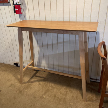 Blonde Oak Rectangular Bar Table