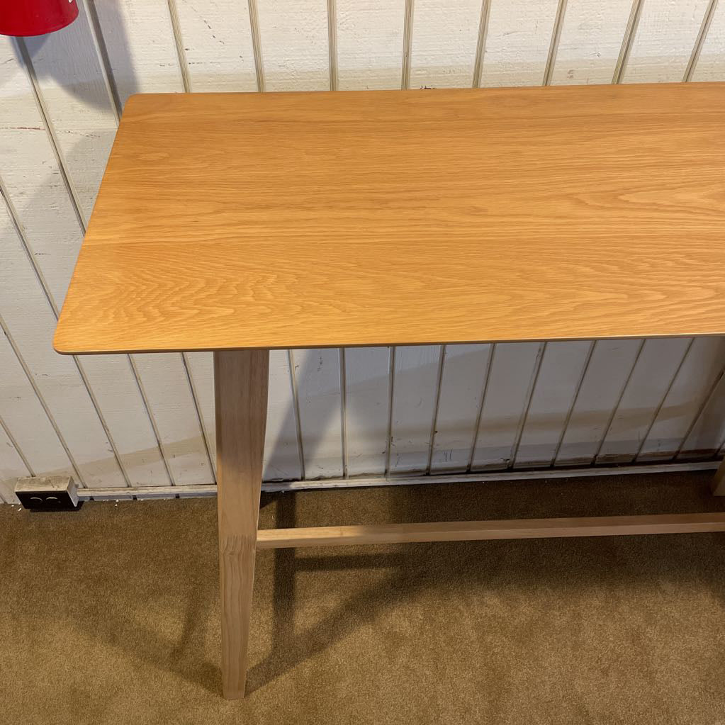 Blonde Oak Rectangular Bar Table