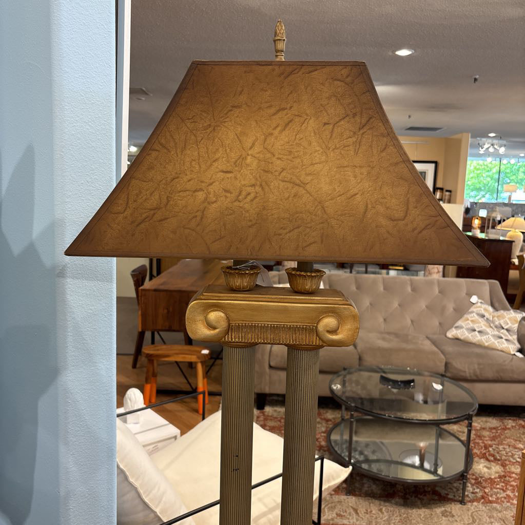 Tall Double Column Corinthian Floor Lamp