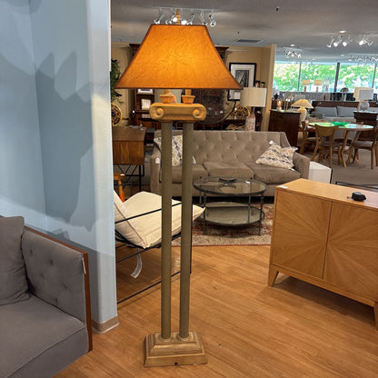 Tall Double Column Corinthian Floor Lamp