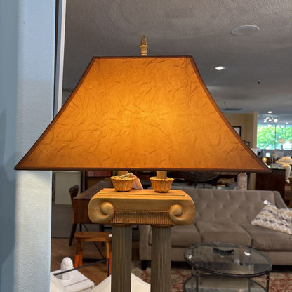 Tall Double Column Corinthian Floor Lamp