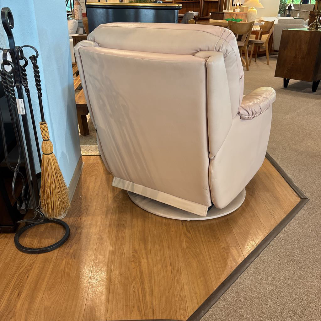 Pink Leather High Back Swiveling Recliner U ACCENT CHAIRS