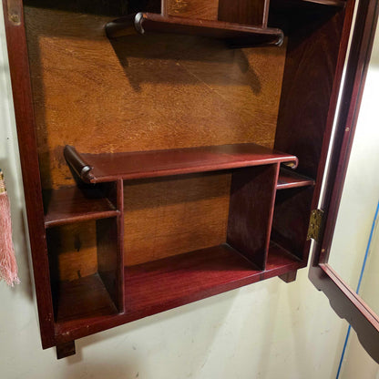 Asian Style Wall Mounted Display Cabinet with Key