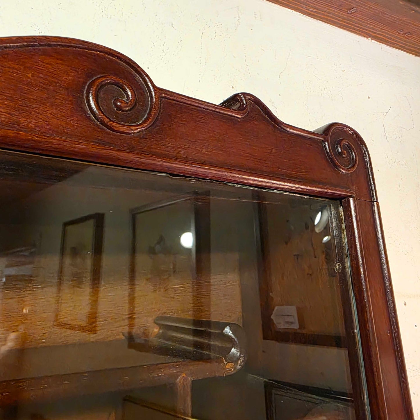 Asian Style Wall Mounted Display Cabinet with Key