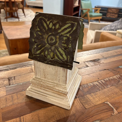 Wooden Birdhouse w/Metal Roof