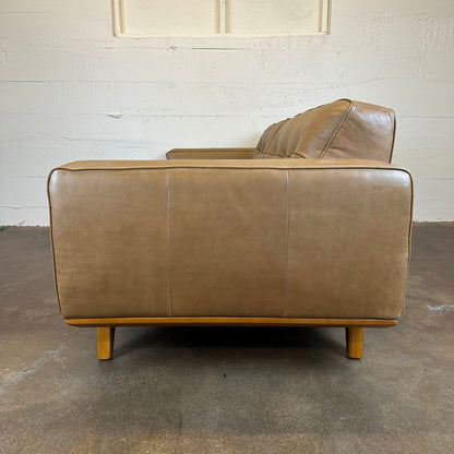 Odense Caramel Leather Sofa U SOFAS