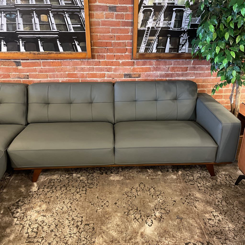 Odense Azure Leather LAF Sectional U SECTIONALS LAF
