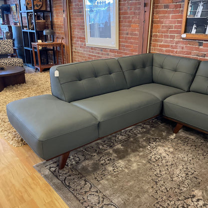 Odense Azure Leather LAF Sectional U SECTIONALS LAF