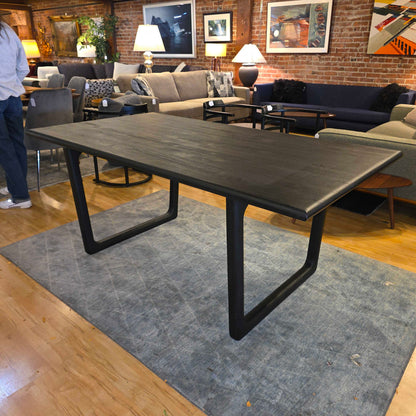 Minimalist Open Frame Black Dining Table