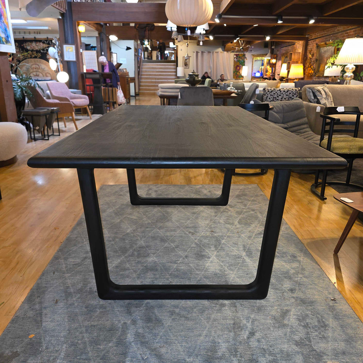 Minimalist Open Frame Black Dining Table