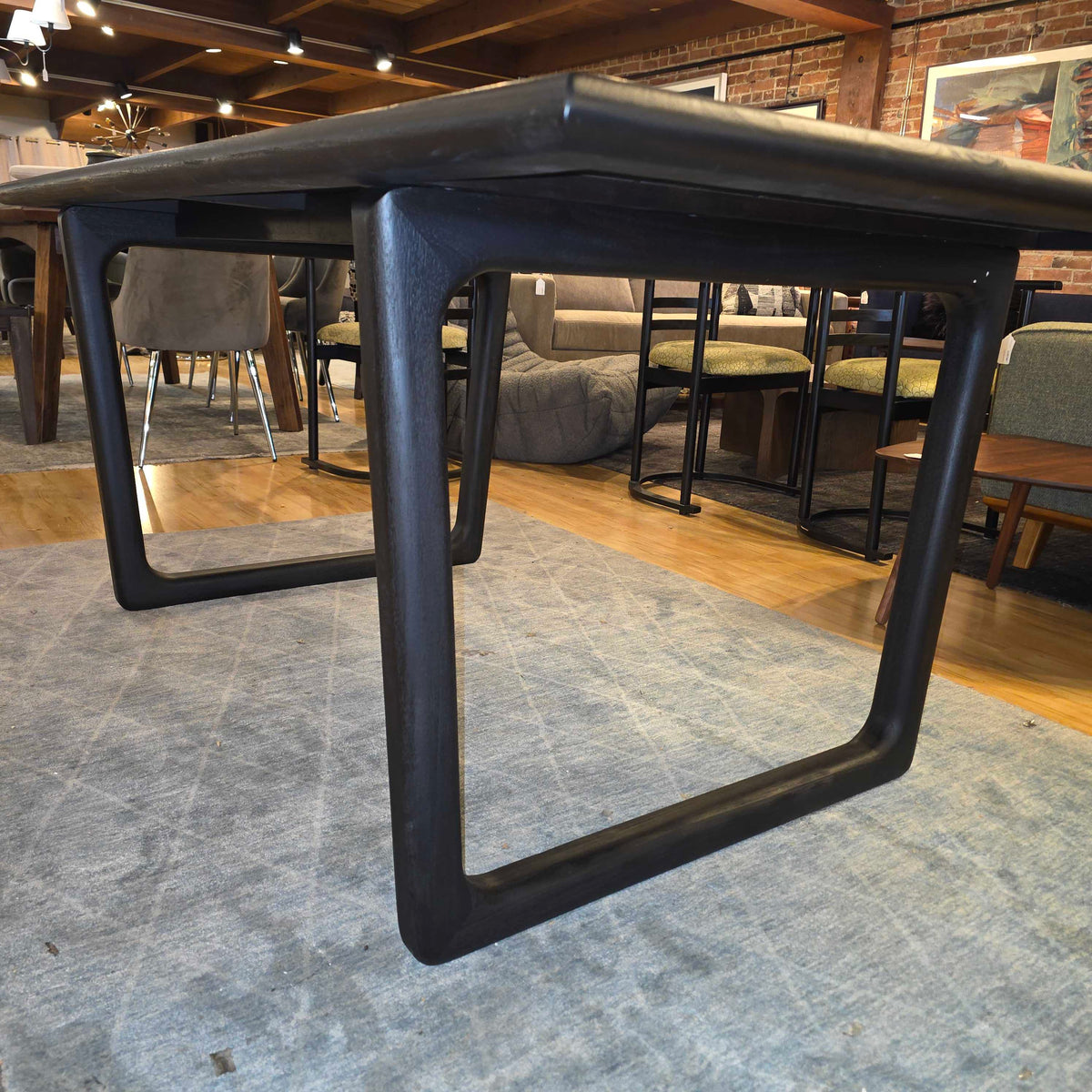 Minimalist Open Frame Black Dining Table