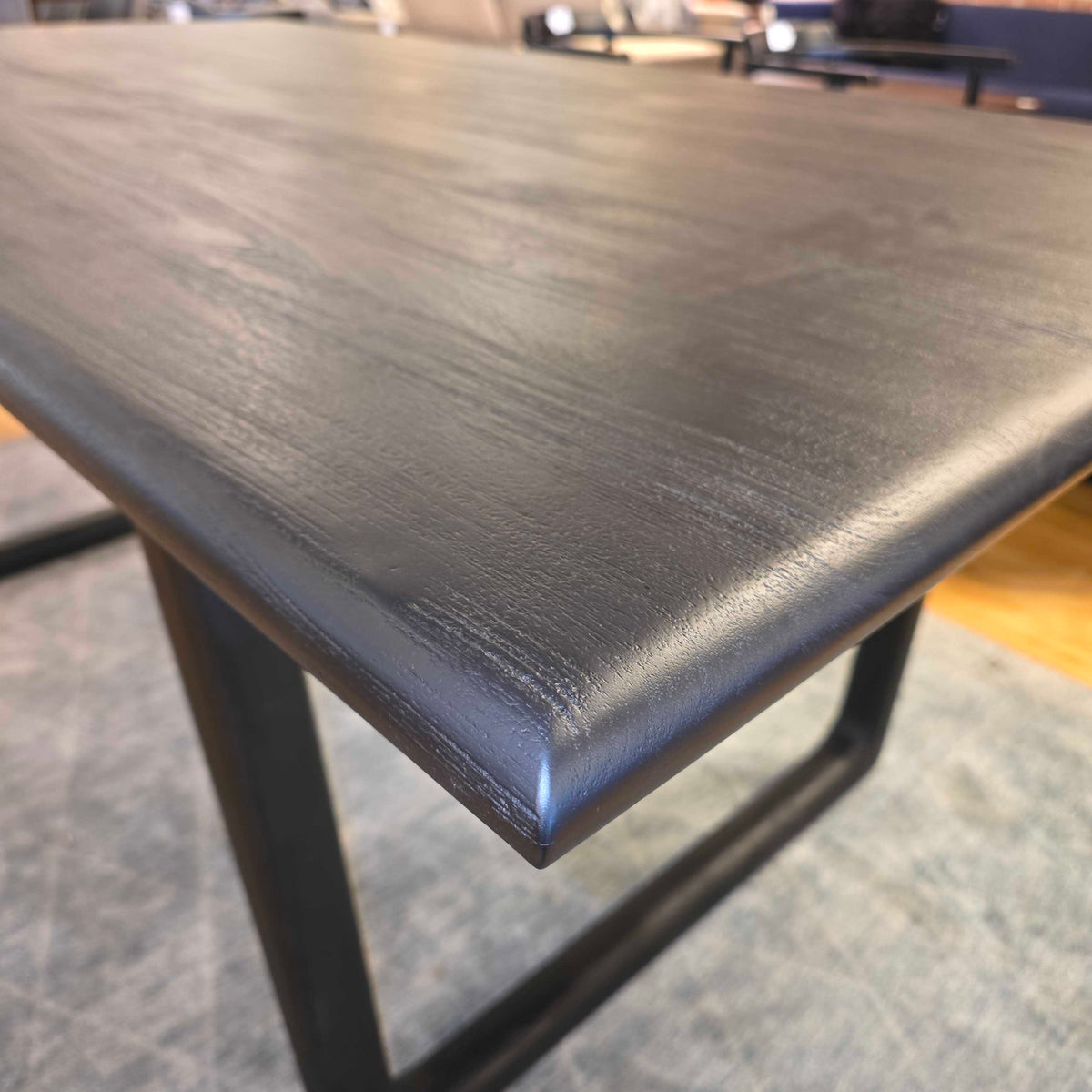 Minimalist Open Frame Black Dining Table