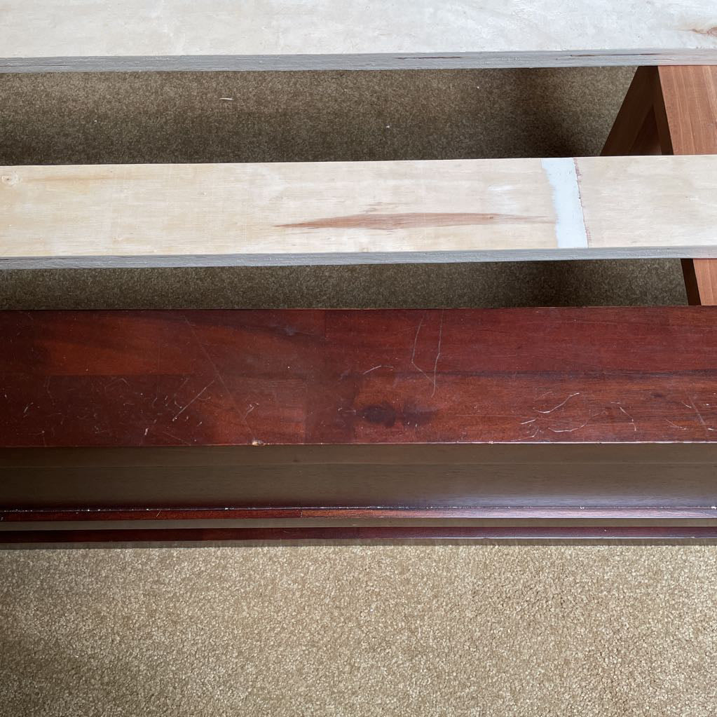 Dark Wood Queen Contemporary Bed Frame
