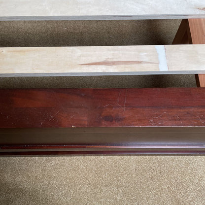 Dark Wood Queen Contemporary Bed Frame