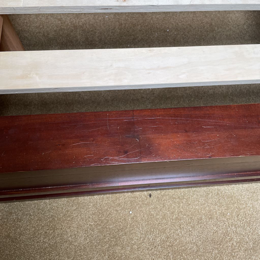 Dark Wood Queen Contemporary Bed Frame