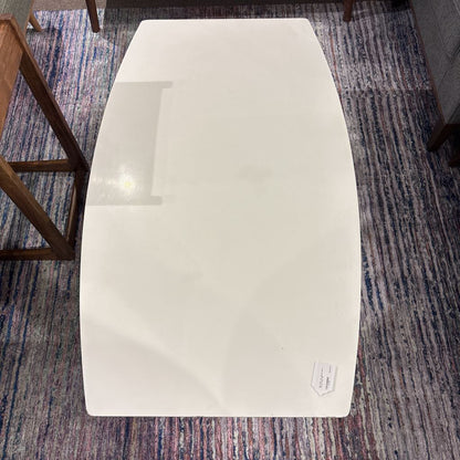 MC White Top Chrome Base Coffee Table