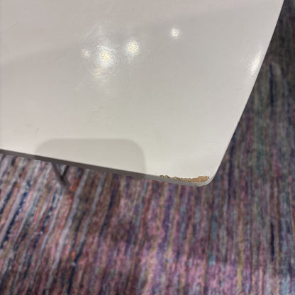 MC White Top Chrome Base Coffee Table