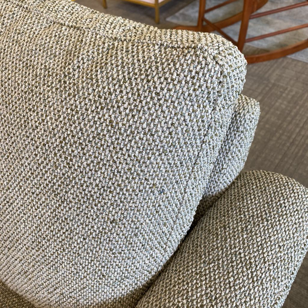 Wood Frame Olive Tweed Armchair U ACCENT CHAIRS