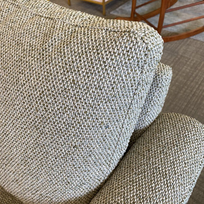 Wood Frame Olive Tweed Armchair U ACCENT CHAIRS
