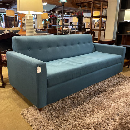 JOYBIRD Teal MC Style Tufted Back Sleeper Sofa U SOFAS