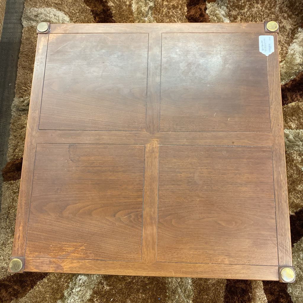 Square MC Brass Trim Coffee Table w/Drawer C COFFEE TABLES
